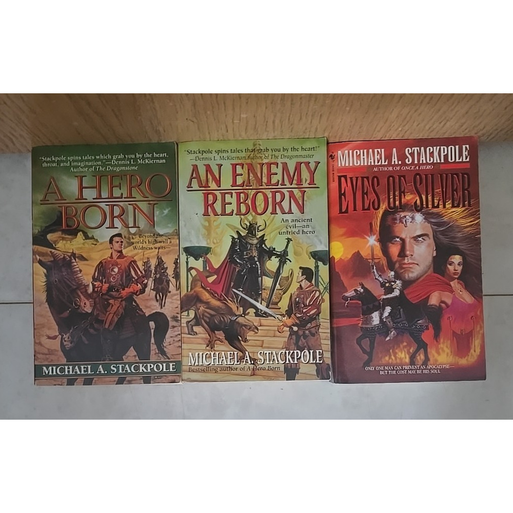 Lot of 3 Eyes of Silver, A Hero Born Michael Stackpole Romance HB Books